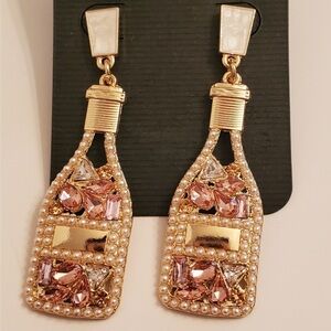 NEW! Champagne Bottle Earrings
